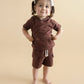 Terry Cargo Shorts Set | Chocolate