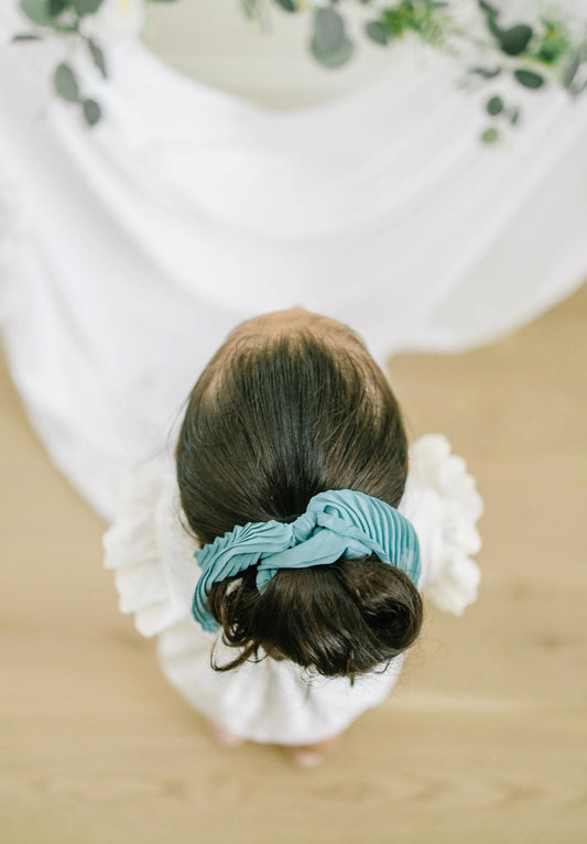 Teal Scrunchie Scarf