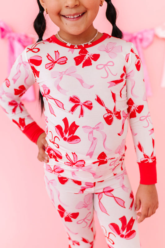 Blushing Bows 2-Piece Pajamas