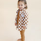 Cotton Shacket | Smiley Checkered Copper