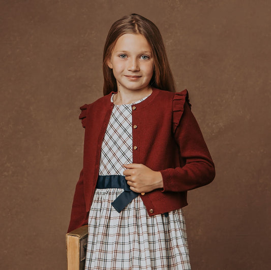 Organic Milano Ruffle Cardigan - Baby