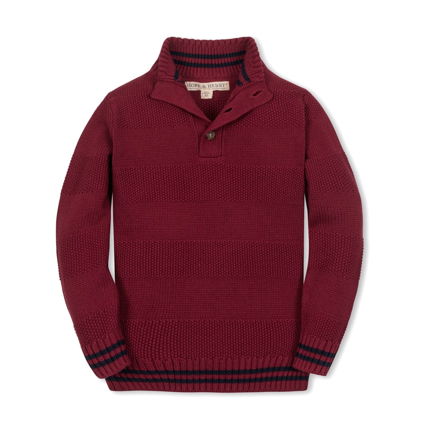 Organic Mock Neck Stripe Sweater