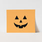 {Orange} Pumpkin Face Art Print