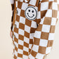 Cotton Shacket | Smiley Checkered Copper