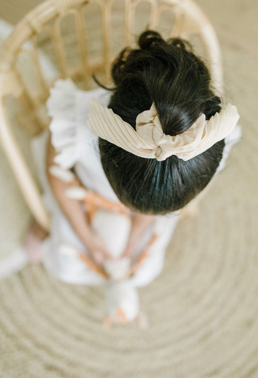 Cream Scrunchie Scarf