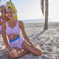 Beachside Footprints Two Piece Swimsuit