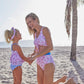 Beachside Footprints Two Piece Swimsuit