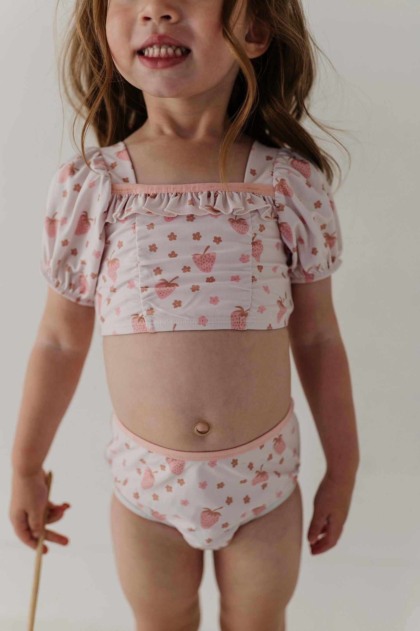 Girl's Puff Sleeve Swimsuit