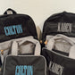 Black + Grey Colorblock Backpack PLAIN NO EMBROIDERY