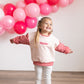 Custom Embroidered Pink Colorblock Sweatshirt
