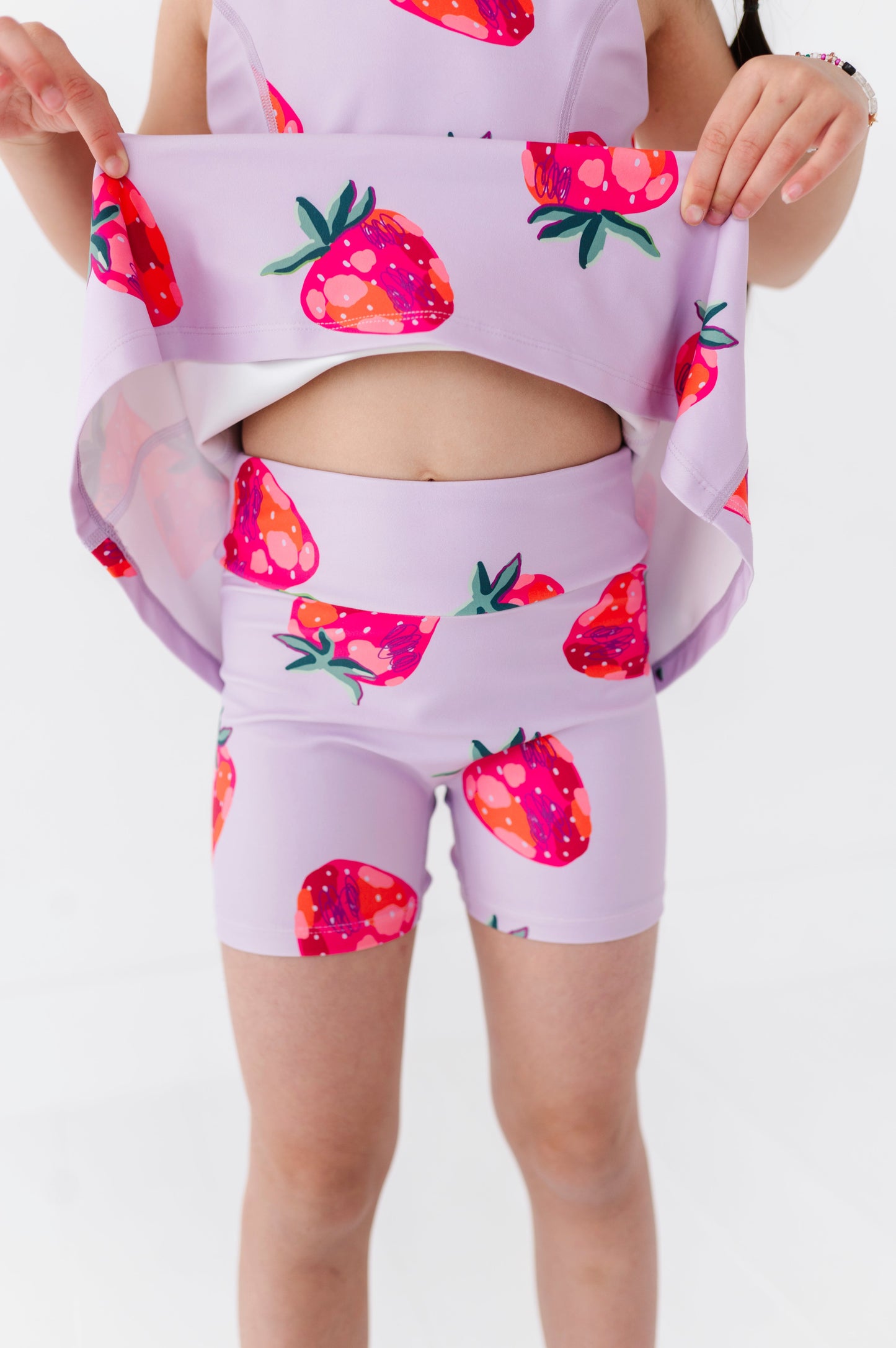 Strawberries | Open Sides Dress (with detached shorts!)