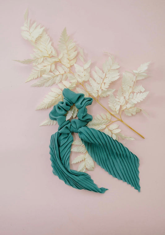 Teal Scrunchie Scarf