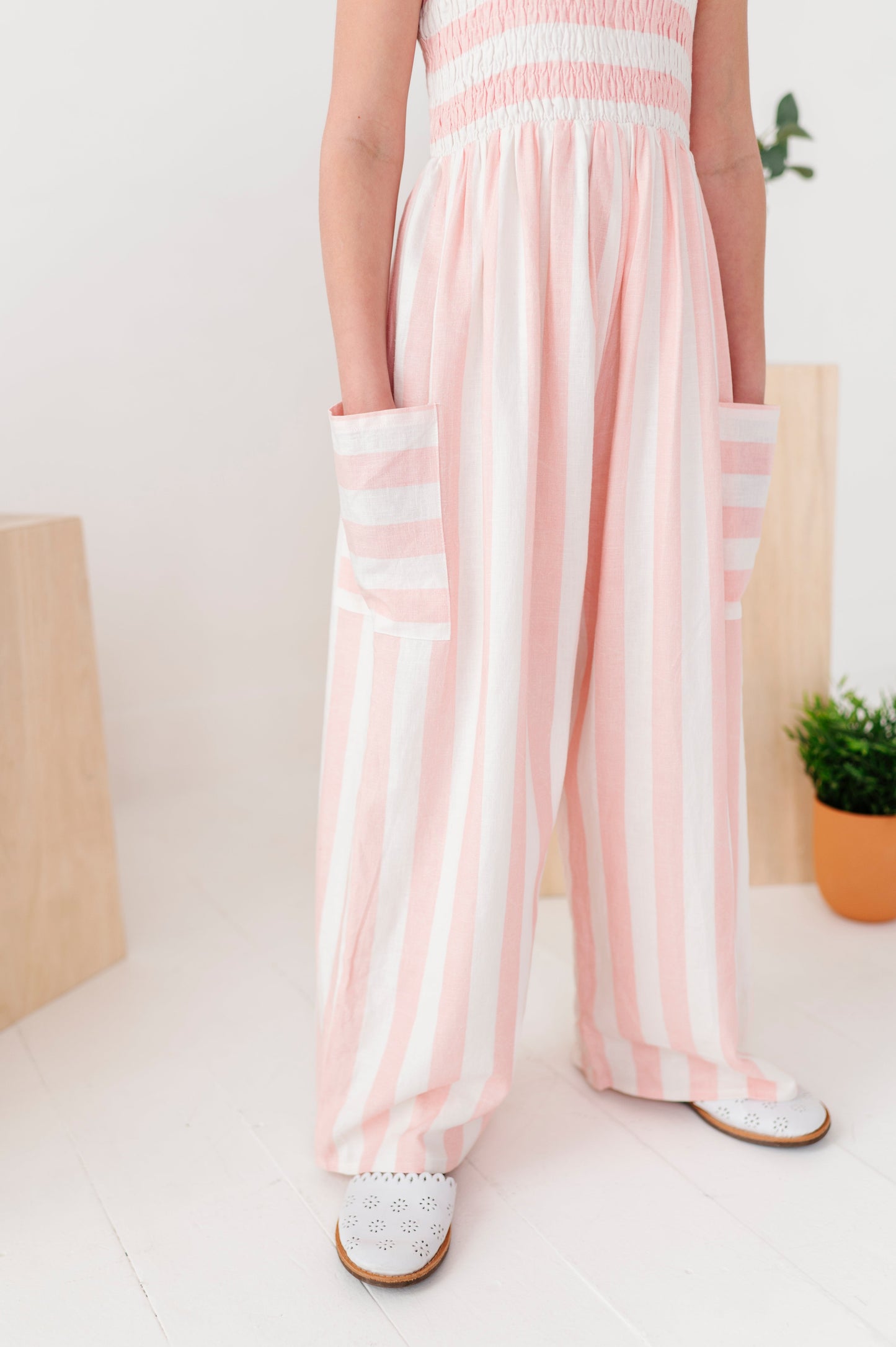 Pink Coastal | Stripe Romper