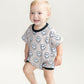 Short Sleeve Bubble Romper | Electric Drippy