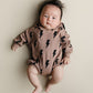 Hooded Bubble Romper  | Mocha Bolts
