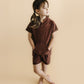Terry Cargo Shorts Set | Chocolate
