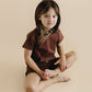 Terry Cargo Shorts Set | Chocolate