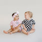 Checkered Shorts Set | Pink