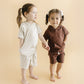 Terry Cargo Shorts Set | Chocolate