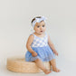 Checkered Headband | Blue
