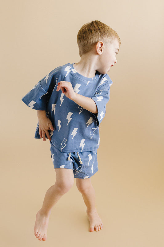 Shorts Set | Blue Bolts