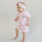 Checkered Shorts Set | Pink
