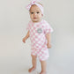 Checkered Shorts Set | Pink