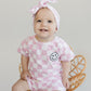 Checkered Shorts Set | Pink