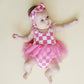 Checkered Headband | Bubble Gum