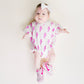 Short Sleeve Bubble Romper | Pink Bolts