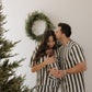 Short Sleeve Women's Bamboo Pajamas | Fireside Stripe