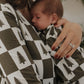 Bamboo Zip Pajamas | Christmas Tree Checkerboard