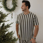 Men's Short Sleeve Bamboo Pajamas | Fireside Stripe