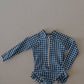 Girls Long Sleeve Swimsuit | Blue Gingham