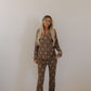 Women's Bamboo Button Up Lounge Set | Brown Pumpkin
