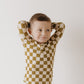 Bamboo Two Piece Pajamas | Olive Checkerboard