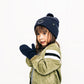 Navy Smiley Pom Pom Hat