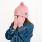 Pink Smiley Pom Pom Hat