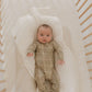 Bamboo Zip Pajamas | Linen Grid