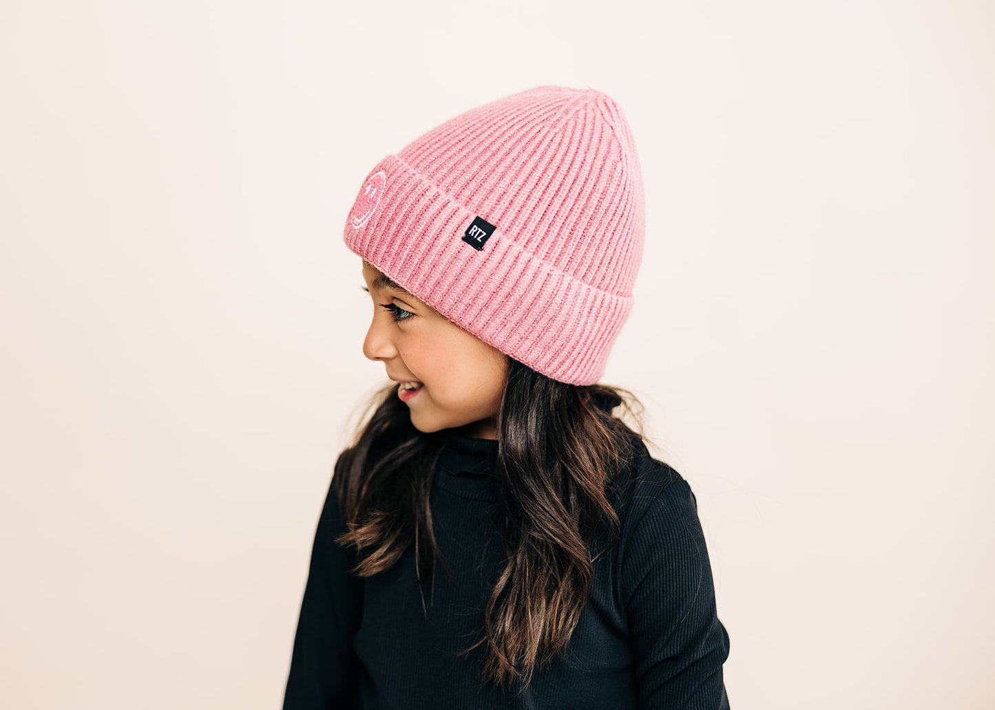 Blush Smiley Beanie