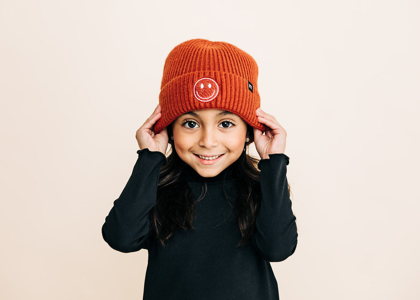 Rust Smiley Beanie