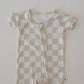 Shortie Bamboo Zip | Checkerboard