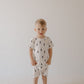 Bamboo Short Set | White & Black Lightning Bolt
