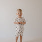 Bamboo Short Set | White & Black Lightning Bolt