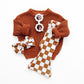 Checkered Flare Pants | Copper