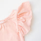 Peach S/S Flutter Sleeve Leotard