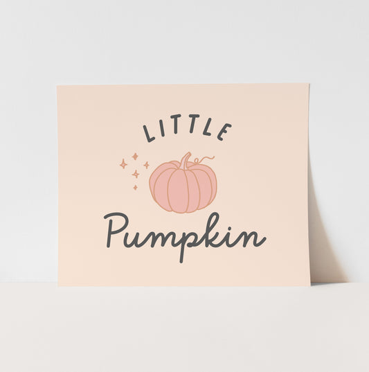 {Pink} Little Pumpkin Art Print