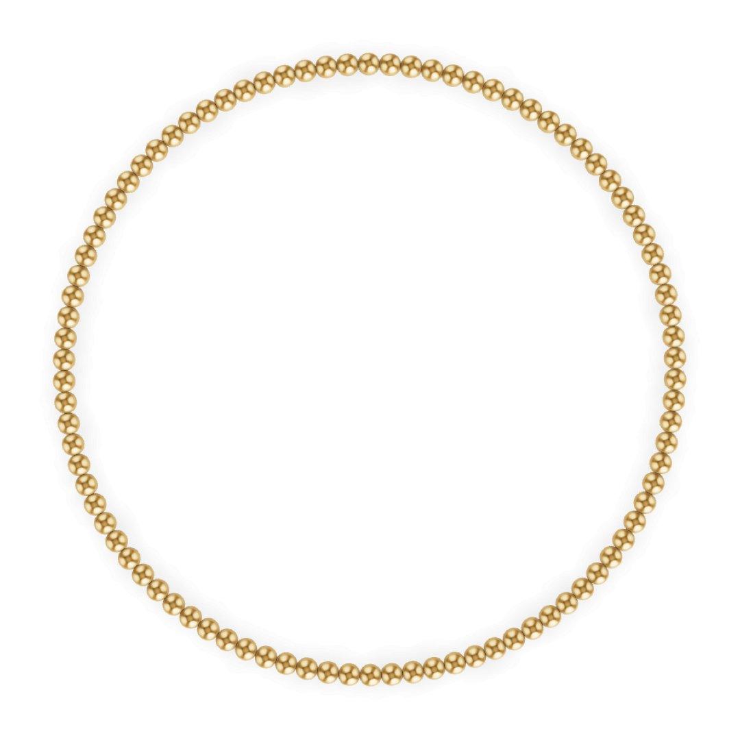 2MM Gold Ball Bracelet - Little Joy Co.