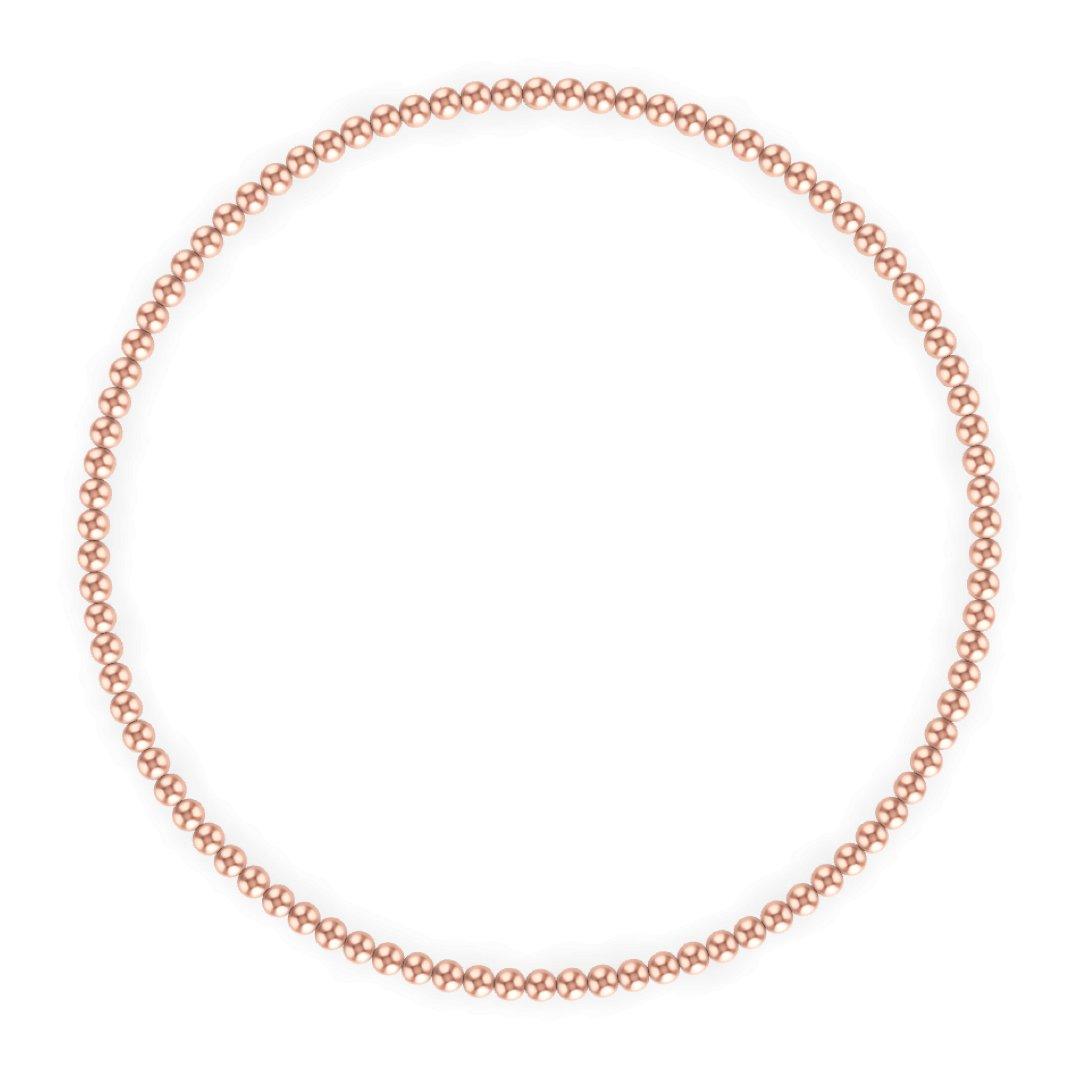 2MM Rose Gold Ball Bracelet - Little Joy Co.