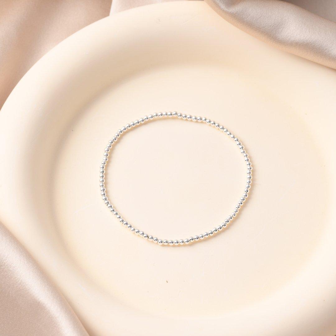 2MM Silver Ball Bracelet - Little Joy Co.